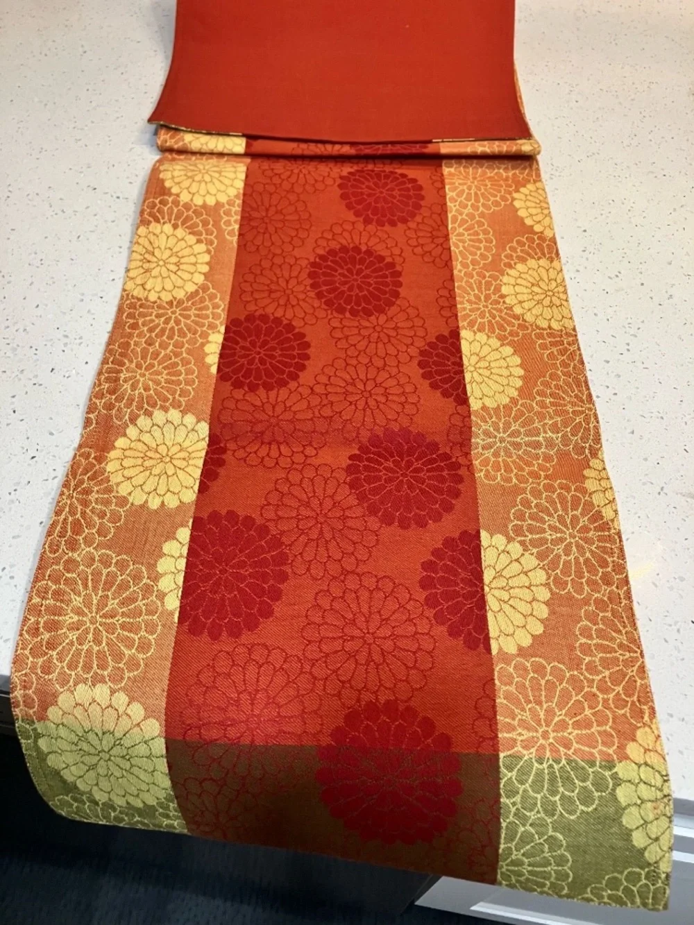 Pier 1 Imports Autumn Floral Table Runner - Orange